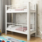 Modern Metal Bunk Bed Set for Kids – Twin Panel Design with Safety Guardrails