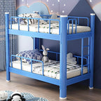 Modern Metal Bunk Bed with Guardrails and Ladder Main Product Image