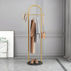 Modern Metal Coat Rack with Marble Base – Hall Tree for Entryway