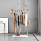 Modern Metal Coat Rack with Marble Base – Hall Tree for Entryway