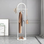Modern Metal Coat Rack with Marble Base – Hall Tree for Entryway
