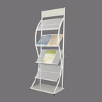 Modern Metal Etagere Bookcase with Open Back and Grid Shelves