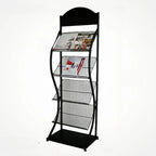 Modern Metal Etagere Bookcase with Open Back and Grid Shelves