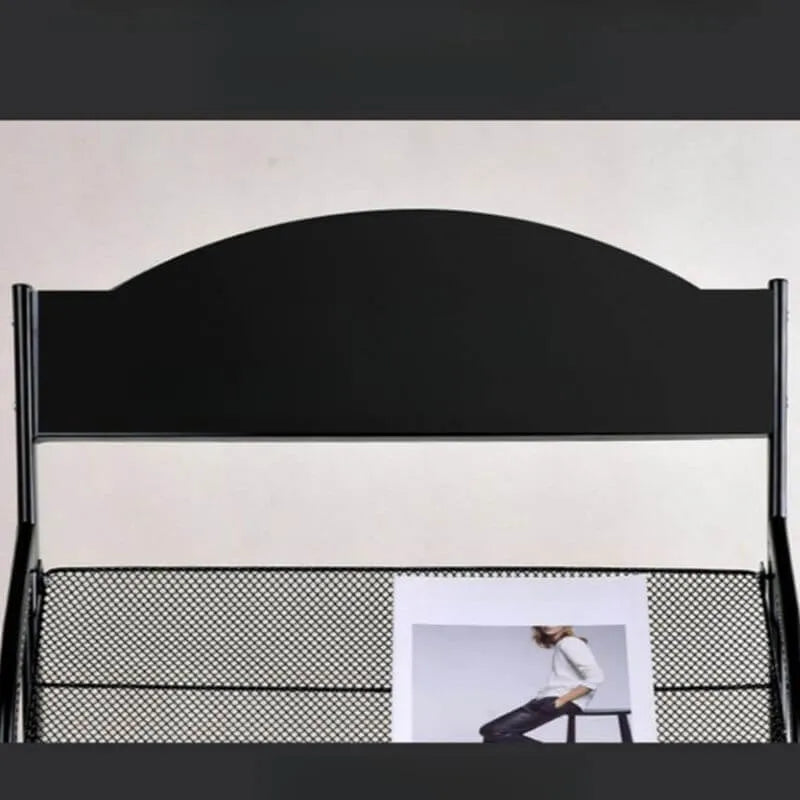 Modern Metal Etagere Bookcase with Open Back and Grid Shelves