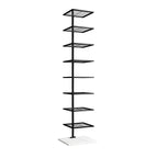Modern Metal Etagere Bookshelf – Black & Gold Vertical Display Shelf
