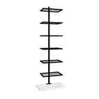 Modern Metal Etagere Bookshelf – Black & Gold Vertical Display Shelf