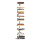 Modern Metal Etagere Bookshelf – Black & Gold Vertical Display Shelf