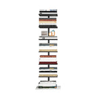 Modern Metal Etagere Bookshelf – Black & Gold Vertical Display Shelf