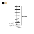 Modern Metal Etagere Bookshelf – Black & Gold Vertical Display Shelf Dimensions