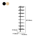 Modern Metal Etagere Bookshelf – Black & Gold Vertical Display Shelf Dimensions
