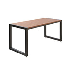 Modern Metal Frame Outdoor Coffee Table with Slatted Wood Top