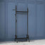 Modern Metal Free-Standing Coat Rack with Shelves and Hooks
