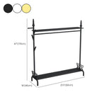 Modern Metal Free-Standing Coat Rack with Shelves and Hooks Dimensions