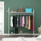 Modern Metal Free-Standing Coat Rack with Shelves and Hooks Main Product Image