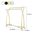 Modern Metal Free-Standing Coat Rack with Triple Hanging Rails Dimensions