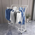 Modern Metal Free-Standing Coat Rack with Triple Hanging Rails Main Product Image