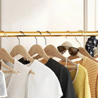 Modern Metal Hall Tree with Multi-Tier Shelves and Dual Coat Rods