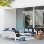 Modern Metal Outdoor Coffee Table – Matte Finish, Non-Extendable