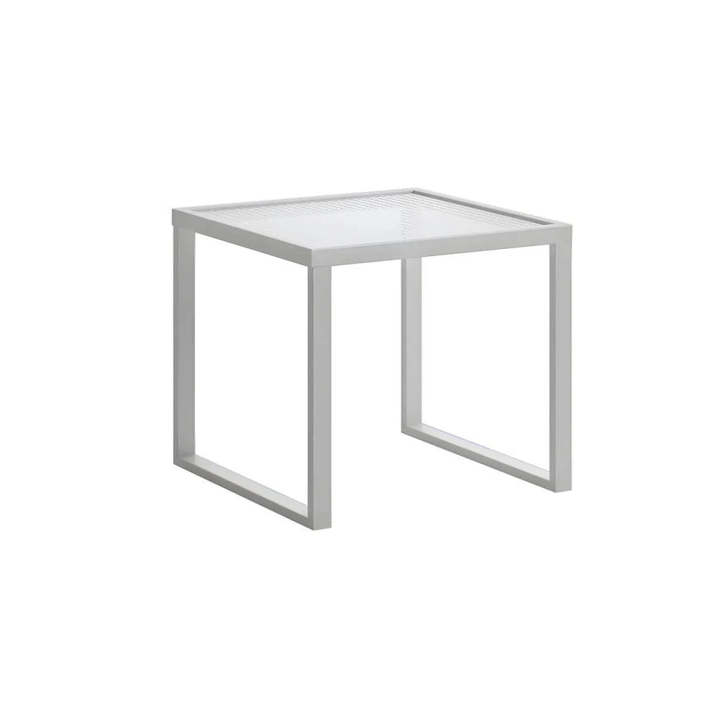 Modern Metal Outdoor Coffee Table – Matte Finish, Non-Extendable