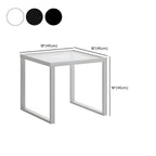 Modern Metal Outdoor Coffee Table – Matte Finish, Non-Extendable Dimensions