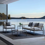 Modern Metal Outdoor Coffee Table – Matte Finish, Non-Extendable Main Product Image