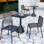 Modern Metal Outdoor Coffee Table – Square or Round Top