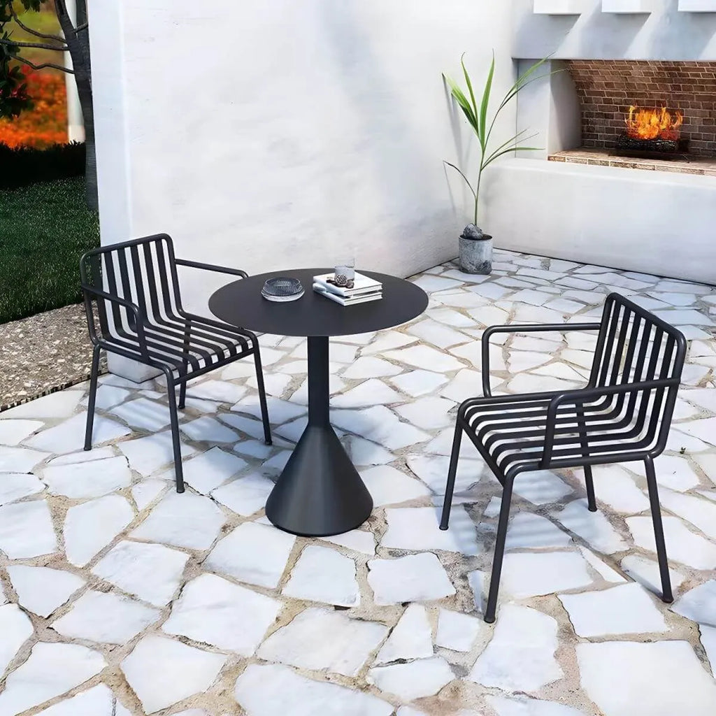 Modern Metal Outdoor Coffee Table – Square or Round Top