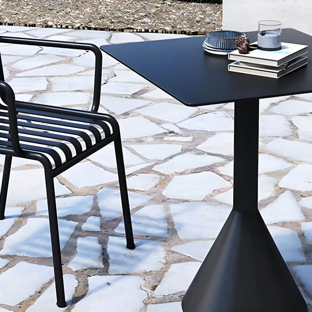 Modern Metal Outdoor Coffee Table – Square or Round Top