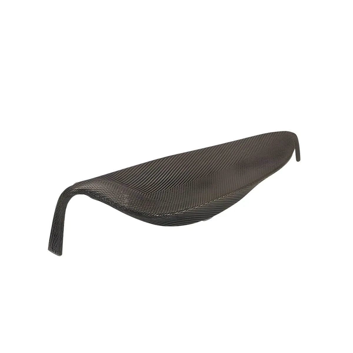 Modern Metal Outdoor Daybed with Woven Finish – Brown & Natural