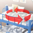 Modern Metal Pink Kids Bunk Bed with Ladder and Guardrails