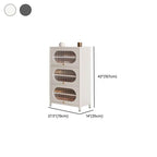 Modern Metal Shoe Storage Cabinet with Acrylic Window Doors Dimensions