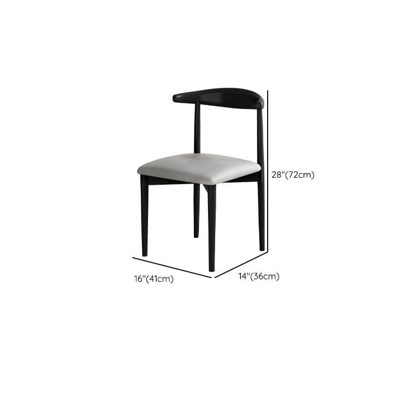 Modern Metal Side Chair with Ventilated Back and Upholstered Seat Dimensions