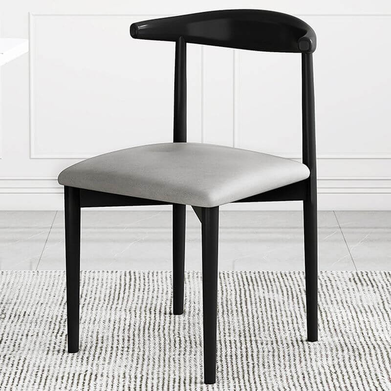 Modern Metal Side Chair with Ventilated Back and Upholstered Seat Main Product Image