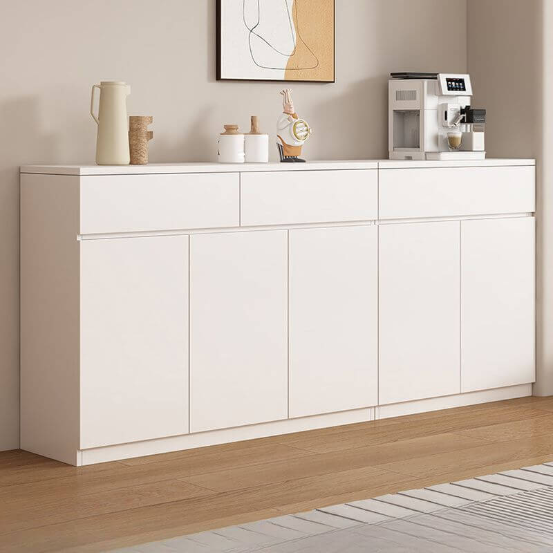 Modern Metal Sideboard with Cabinets and Drawers