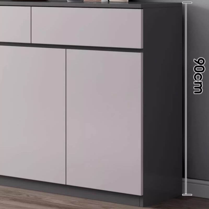Modern Metal Sideboard with Cabinets and Drawers