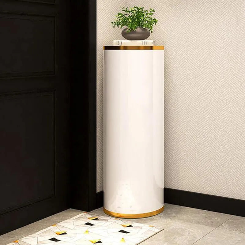 Modern Metal Swivel Shoe Rack with Adjustable Shelves