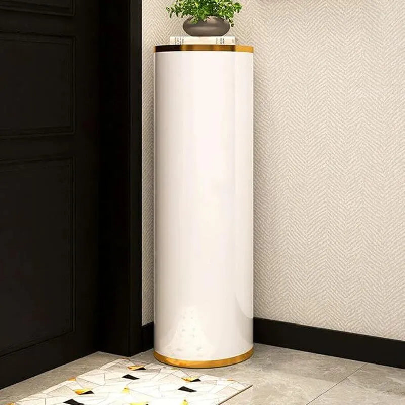 Modern Metal Swivel Shoe Rack with Adjustable Shelves