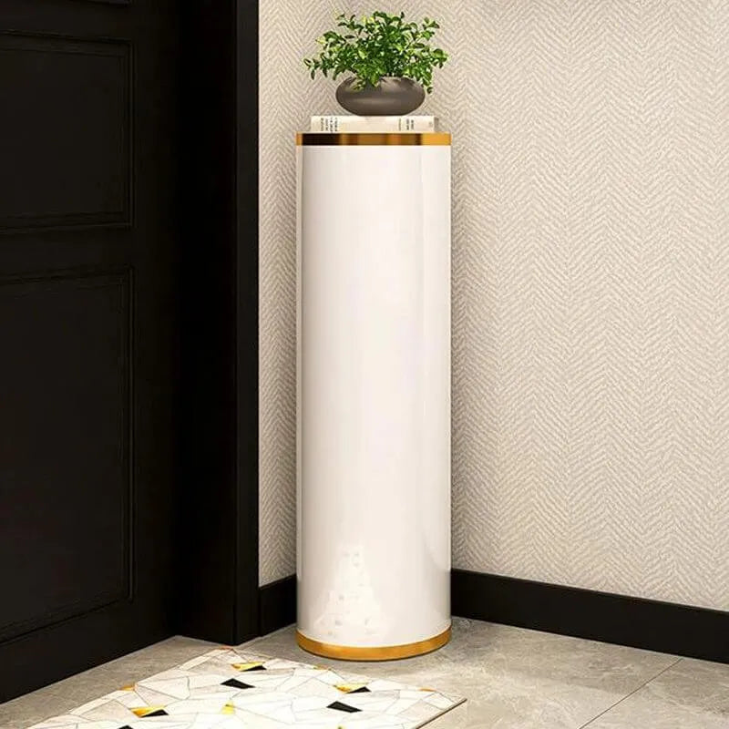 Modern Metal Swivel Shoe Rack with Adjustable Shelves
