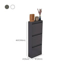 Modern Metal Wall-Mounted Shoe Cabinet with Adjustable Shelves Dimensions