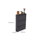 Modern Metal Wall-Mounted Shoe Cabinet with Adjustable Shelves Dimensions