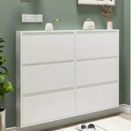 Modern Metal Wall-Mounted Shoe Cabinet with Adjustable Shelves Main Product Image