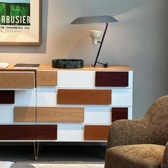 Modern Minimalist Entryway Cabinet with Unique Wood Design