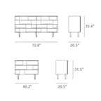 Modern Minimalist Entryway Cabinet with Unique Wood Design Dimensions