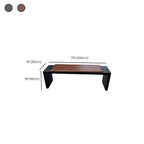 Modern Modular Upholstered Bench with Wood Legs and Leather Cushion Dimensions