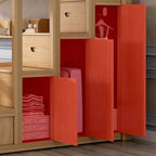 Modern Natural Finish Bunk Bed with Ladder for Kids