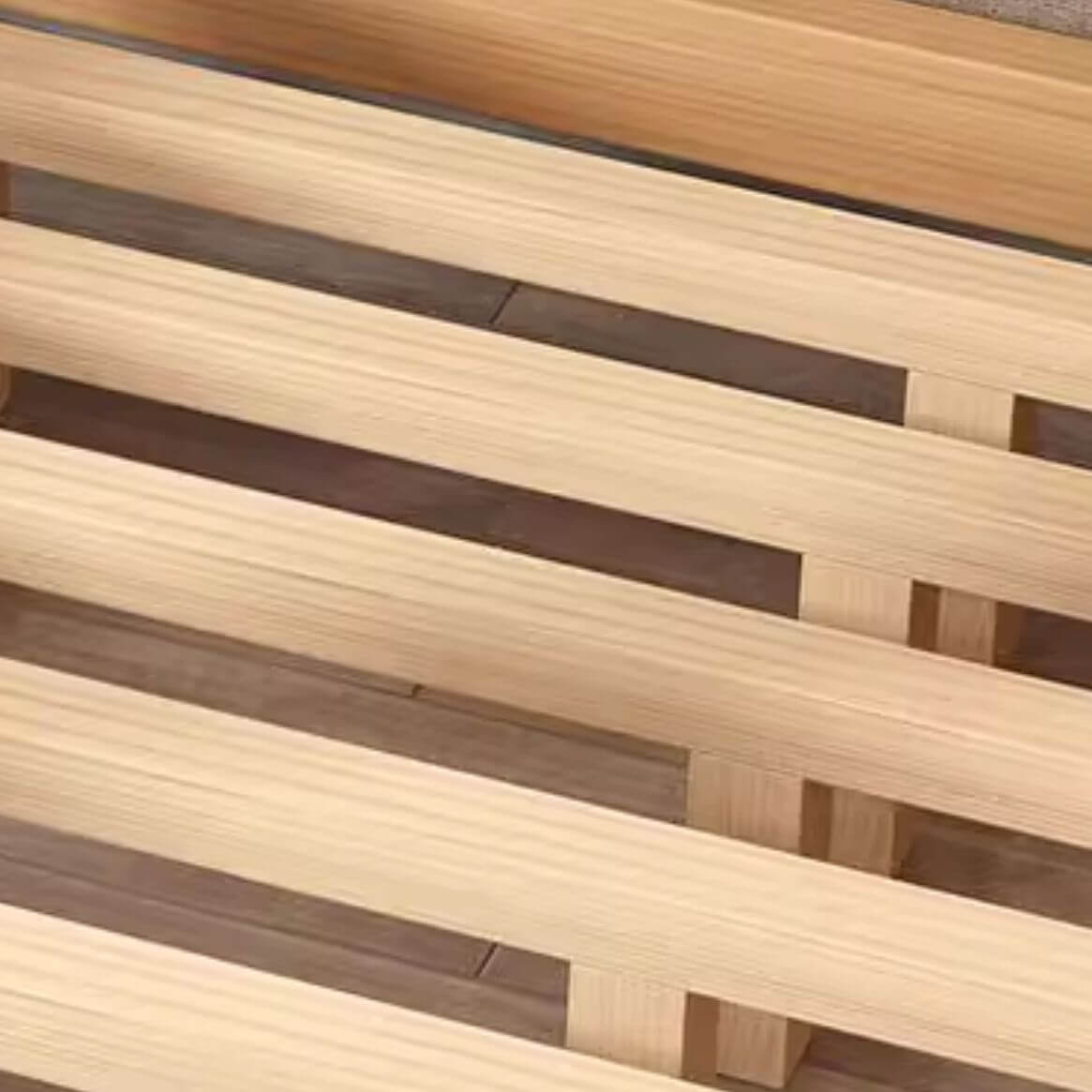 Modern Natural Finish Bunk Bed with Ladder for Kids