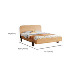 Modern Natural Finish Wooden Kids Bed with Headboard Dimensions