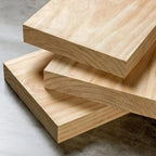 Modern Natural Wood Vertical Bookcase with Acrylic Doors