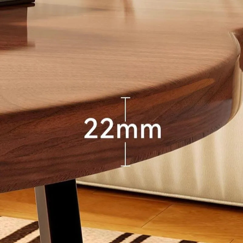 Modern Nesting Coffee Tables with Wood Top and Metal Base