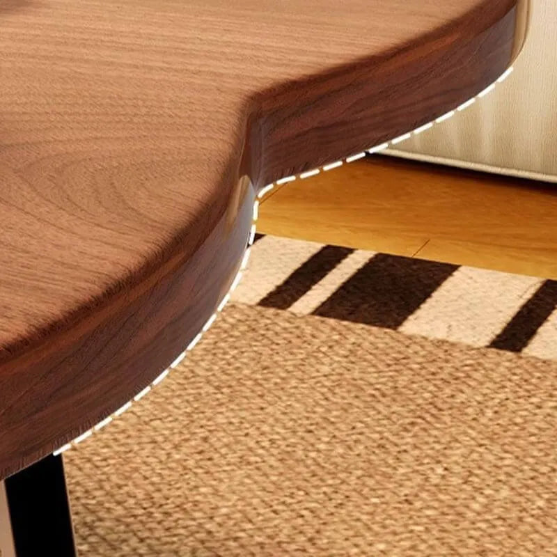 Modern Nesting Coffee Tables with Wood Top and Metal Base